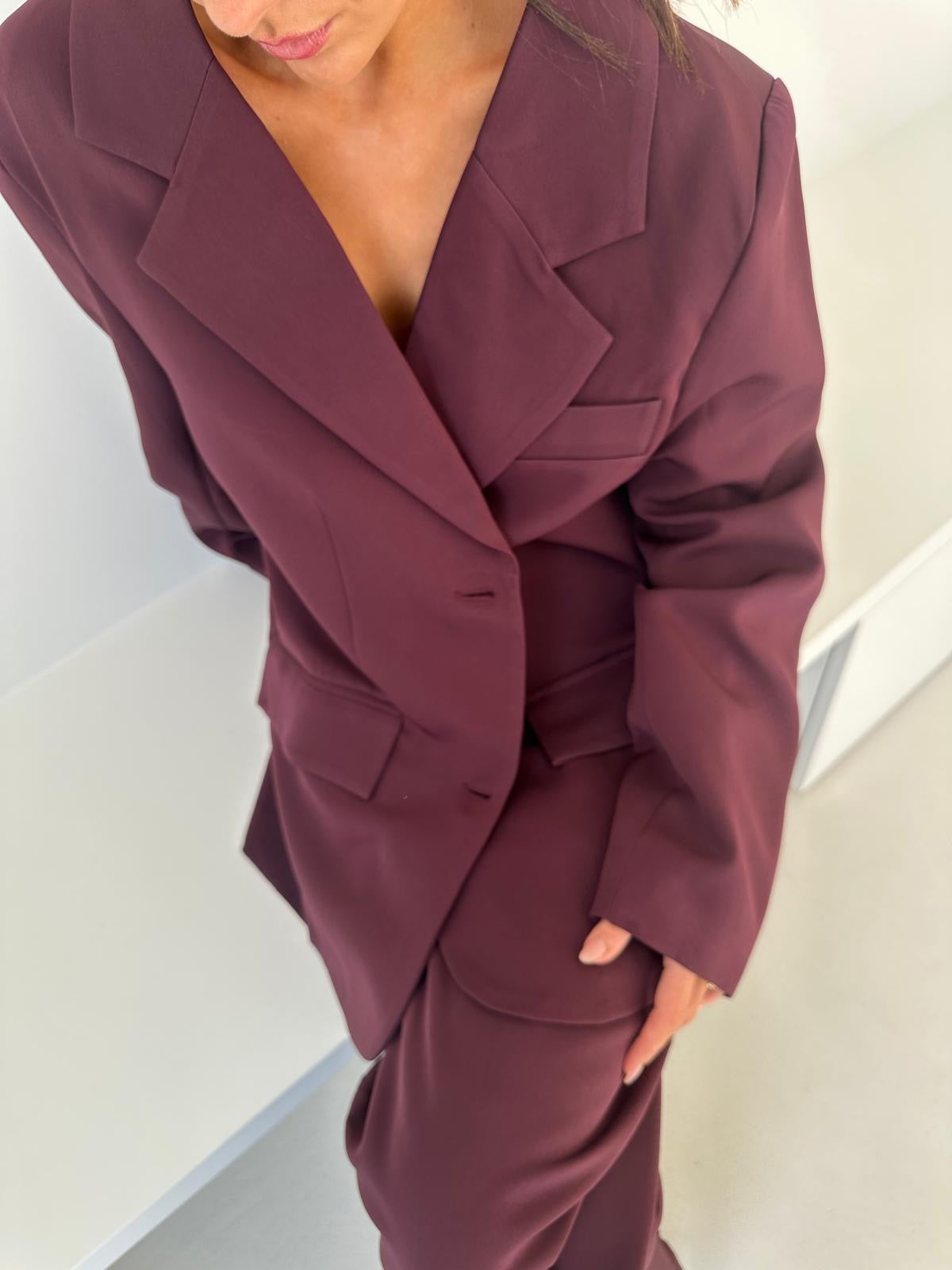Bobbie burgundy blazer