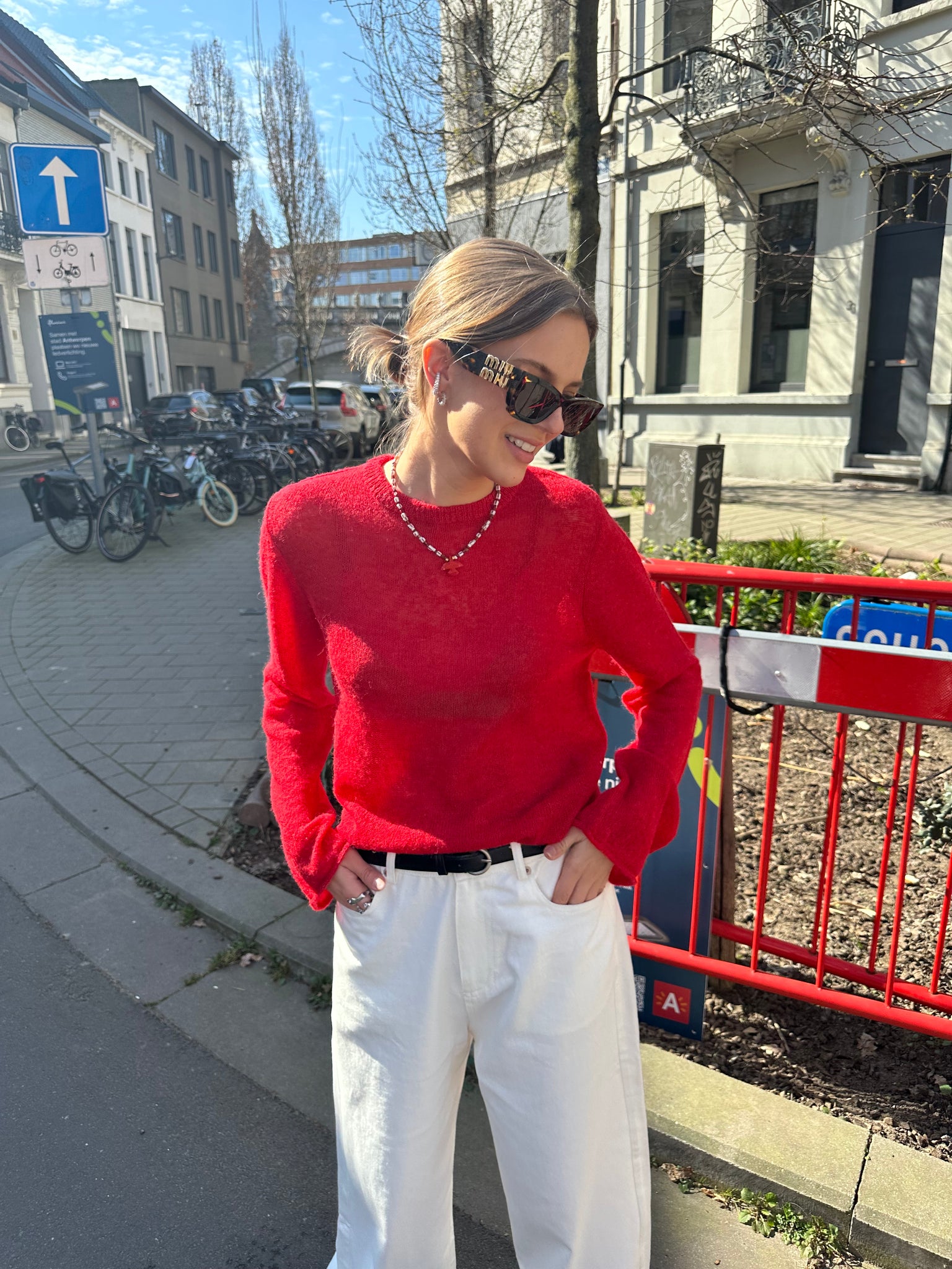 Enabby LS Knit red