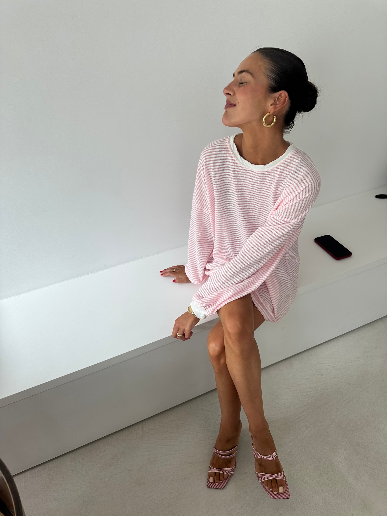 Rox striped longsleeve pink