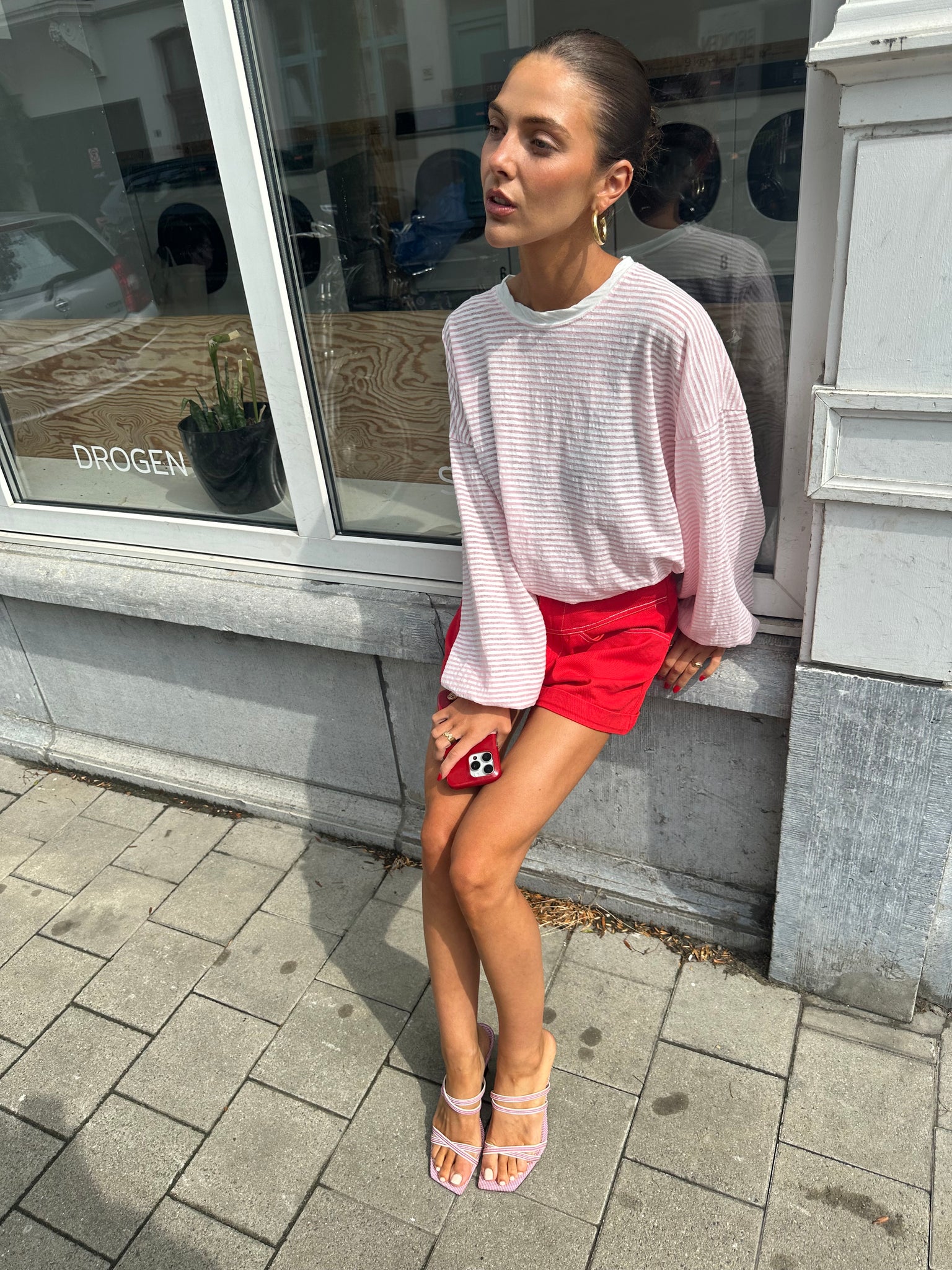 Rox striped longsleeve pink