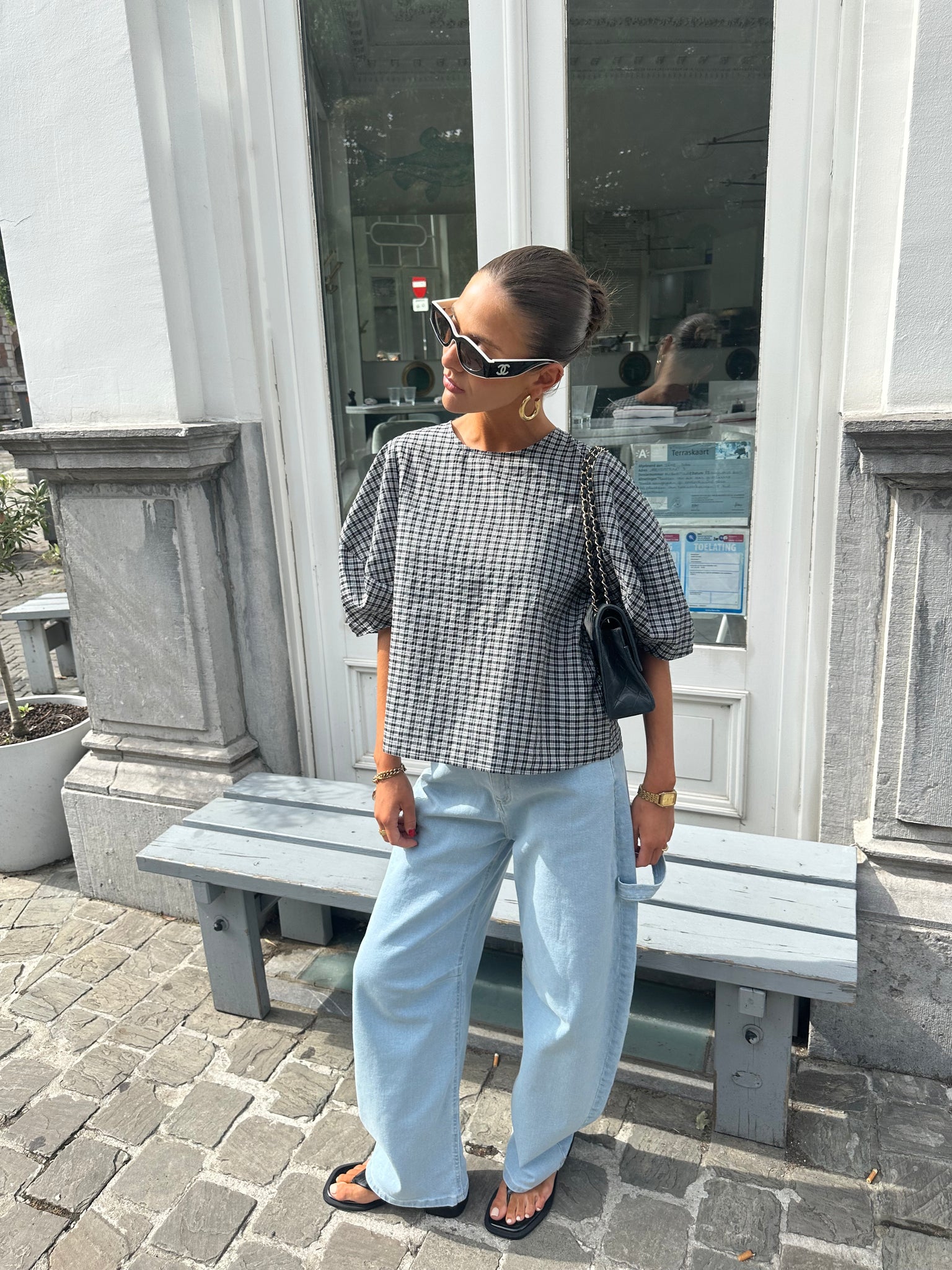 Pauline checked top