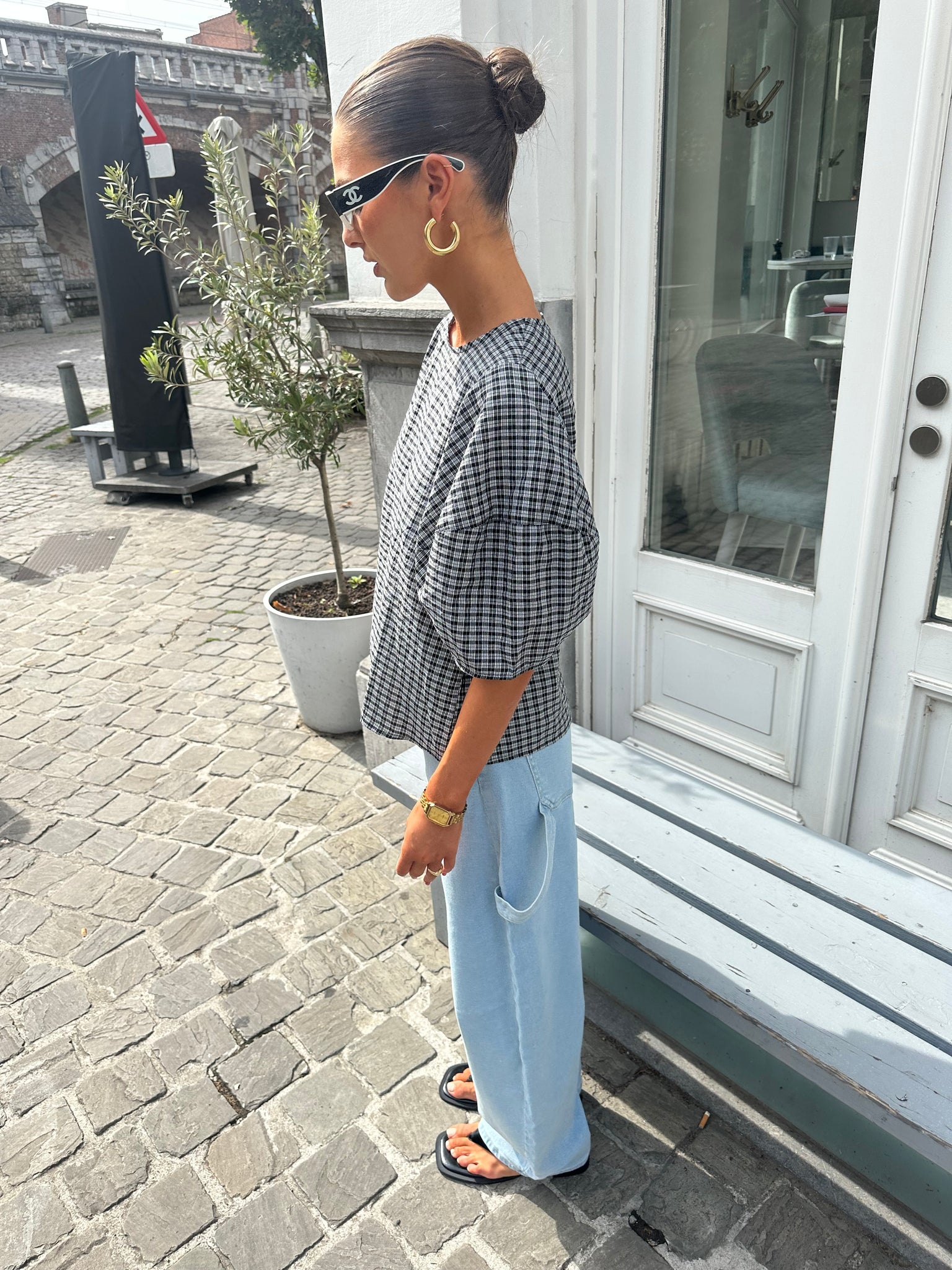Pauline checked top