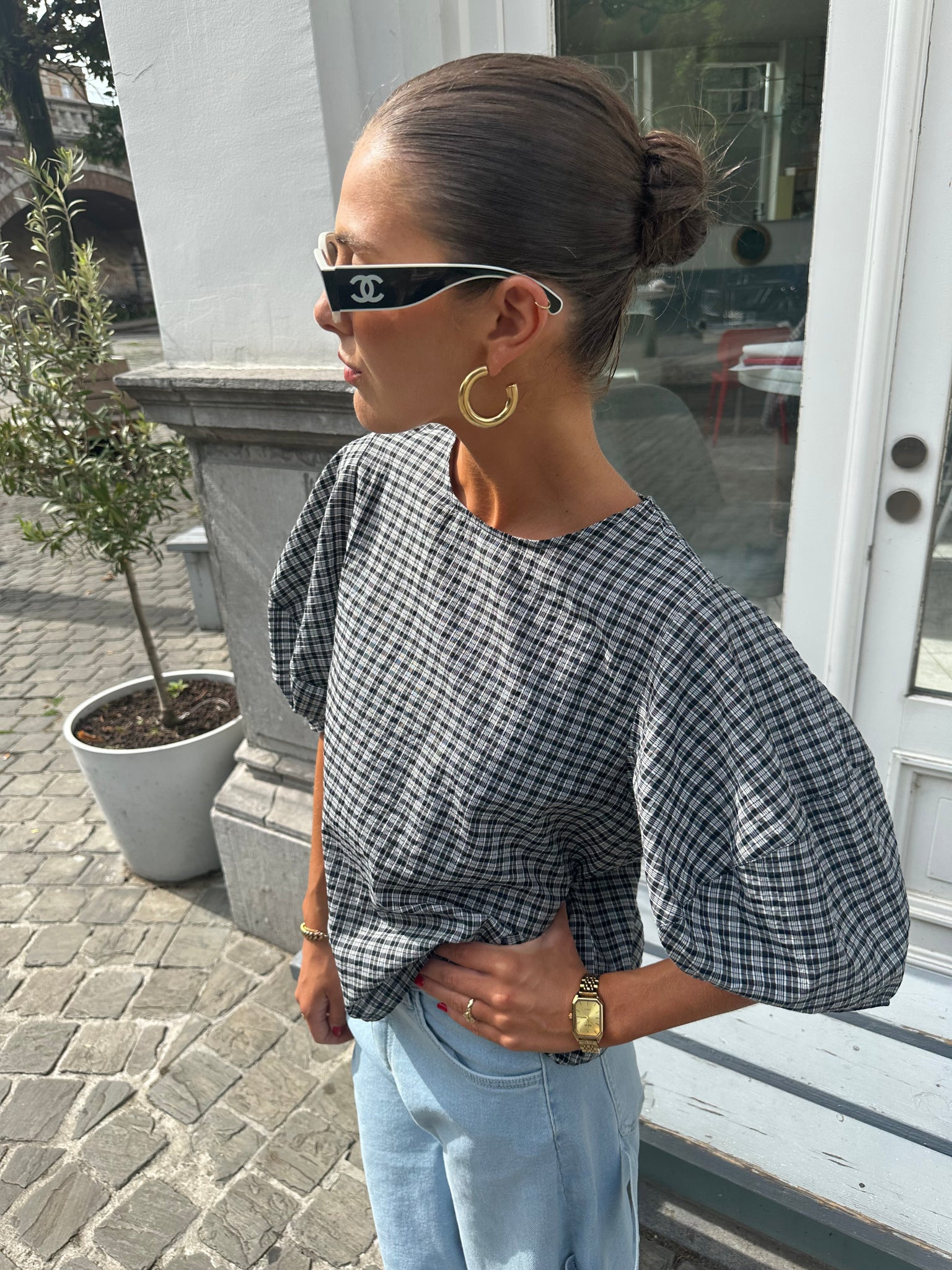 Pauline checked top