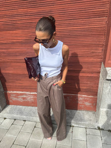 Malba poplin pants brown