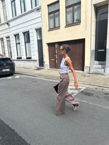 Malba poplin pants brown