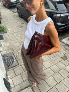 Malba poplin pants brown