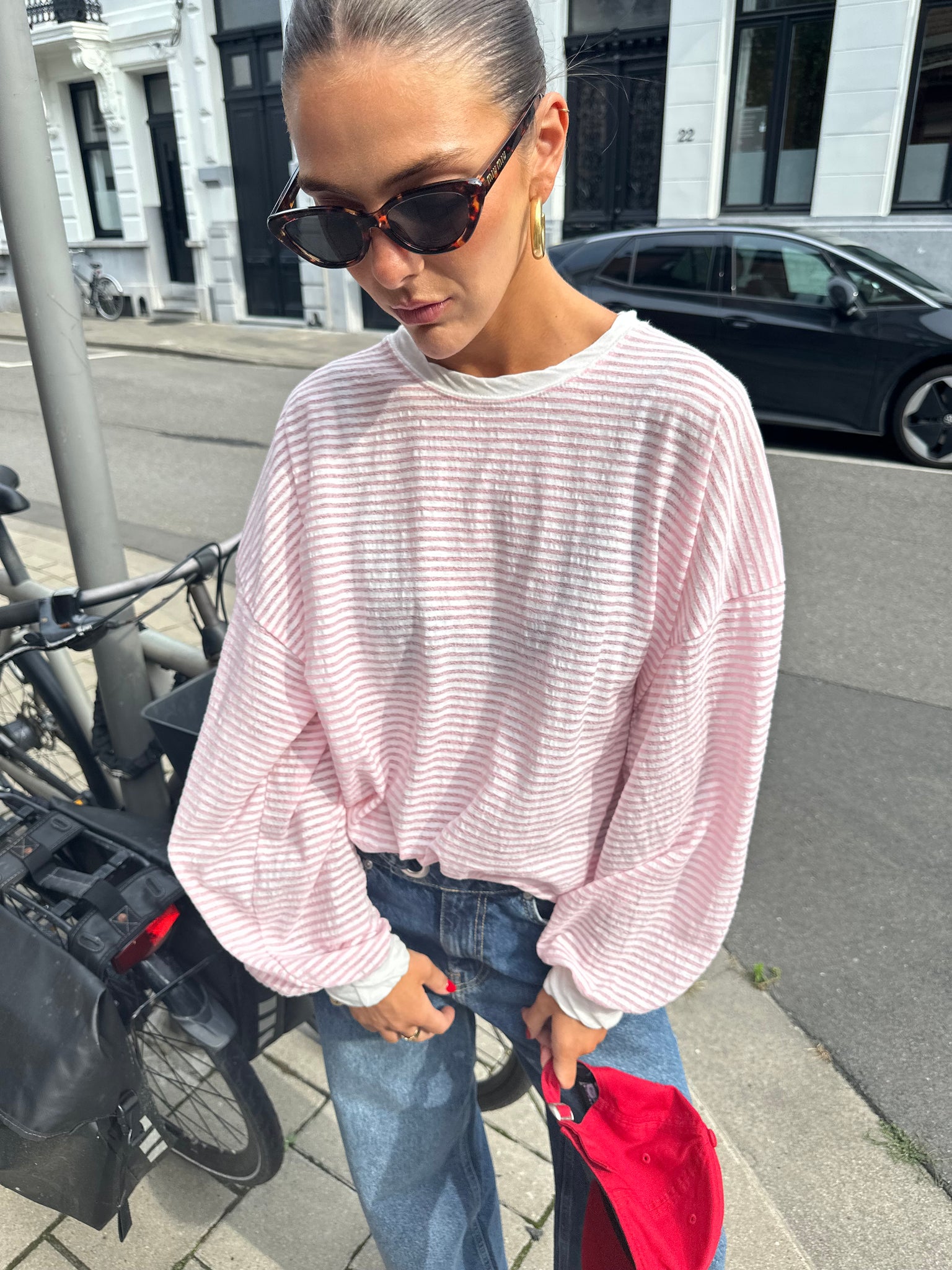 Rox striped longsleeve pink