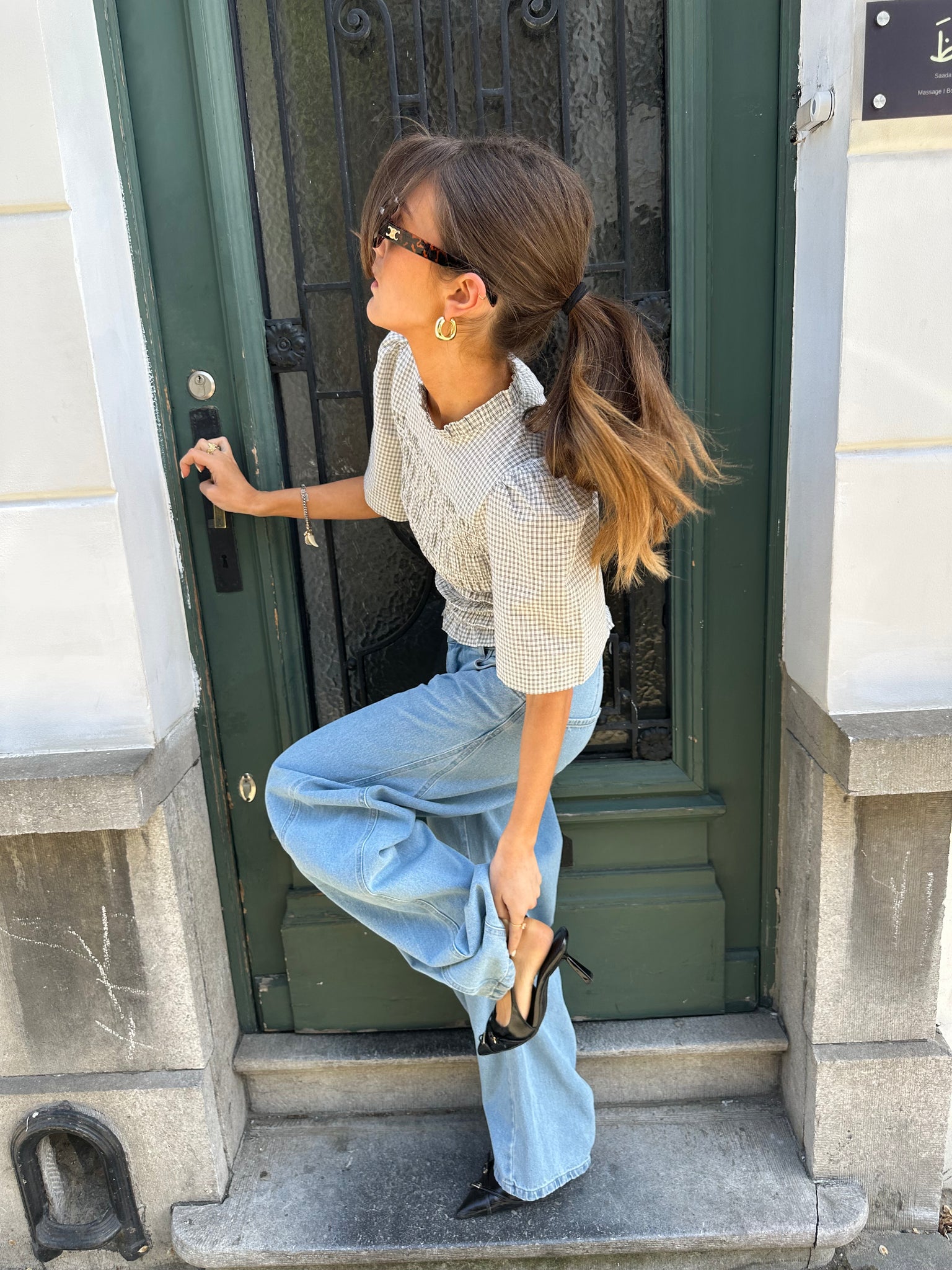 Possini check top
