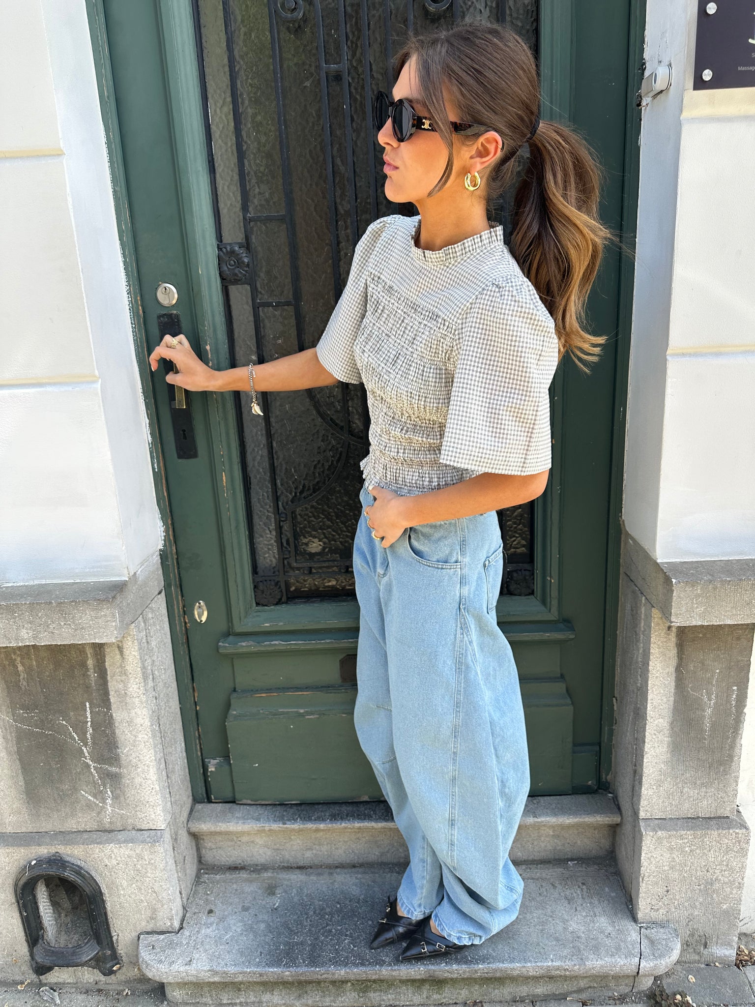 Possini check top