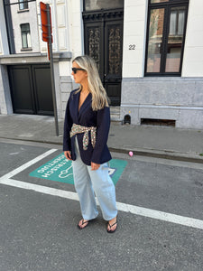 Scarf blazer navy