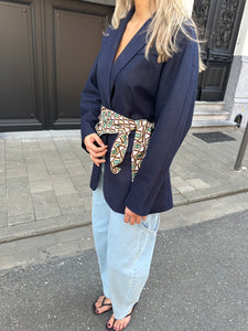 Scarf blazer navy