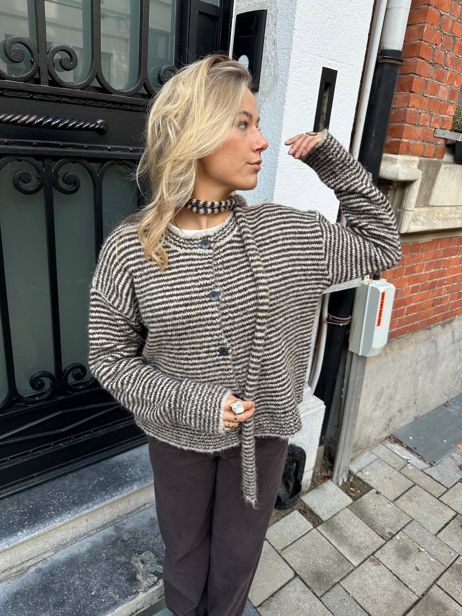 Tara knit brown