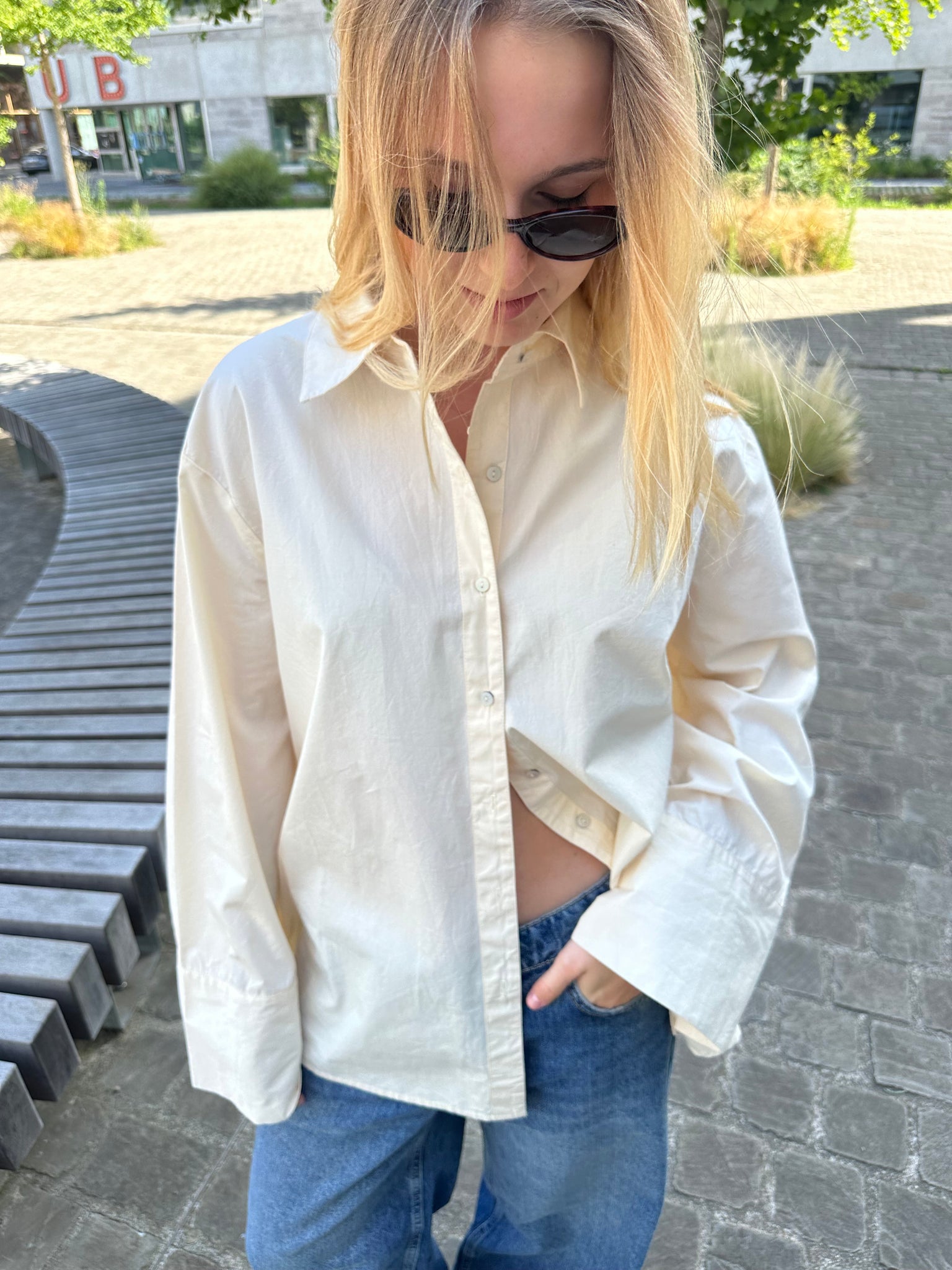 Ayari poplin shirt butter
