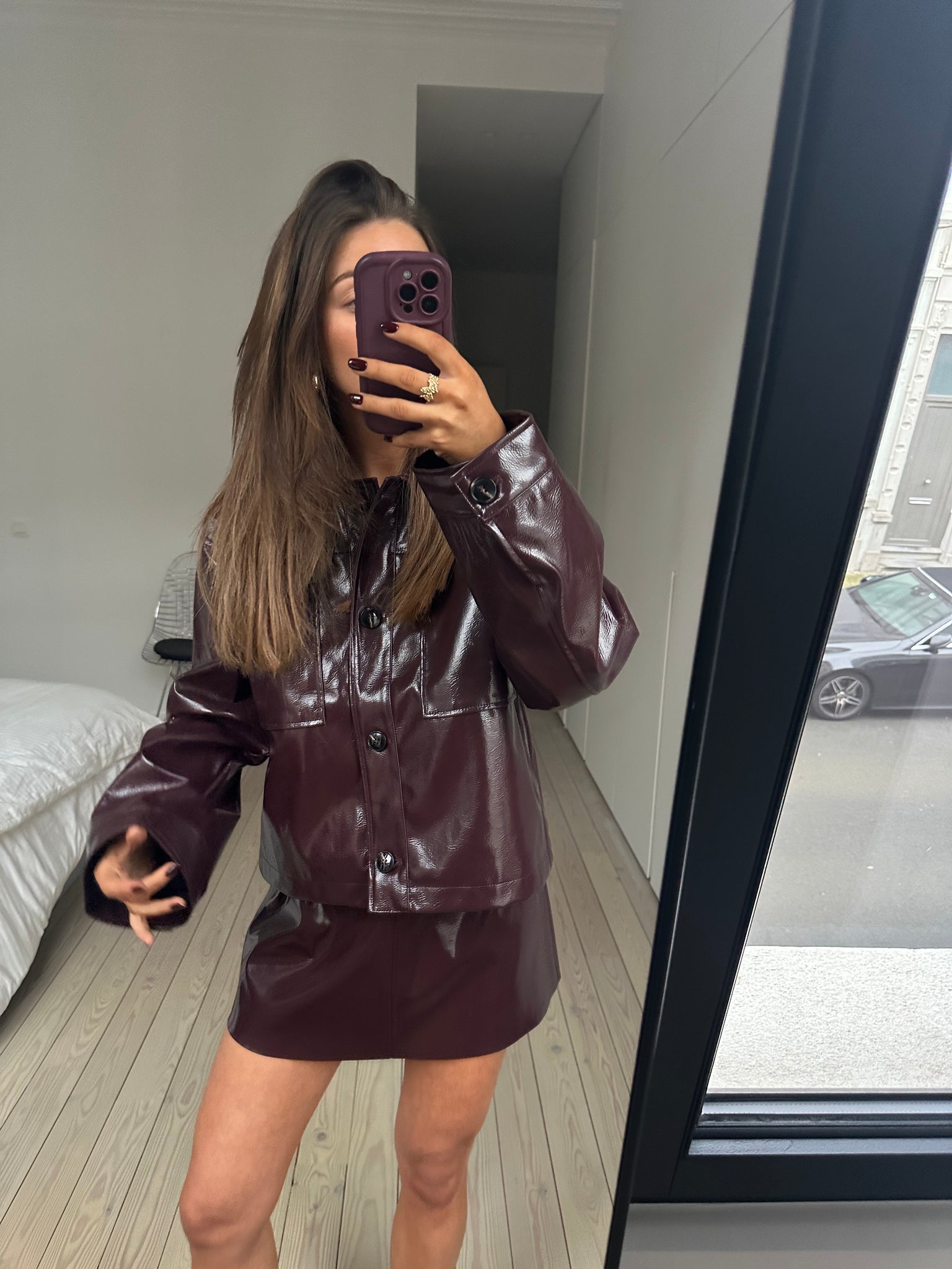 Emilia Patent Jacket