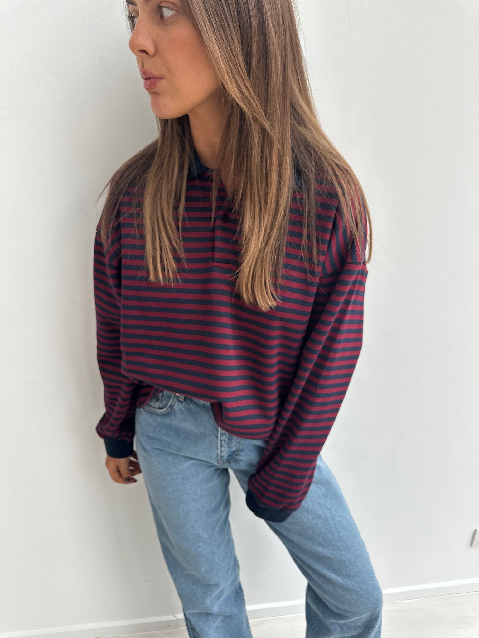 Sara Wide Stripe Polo