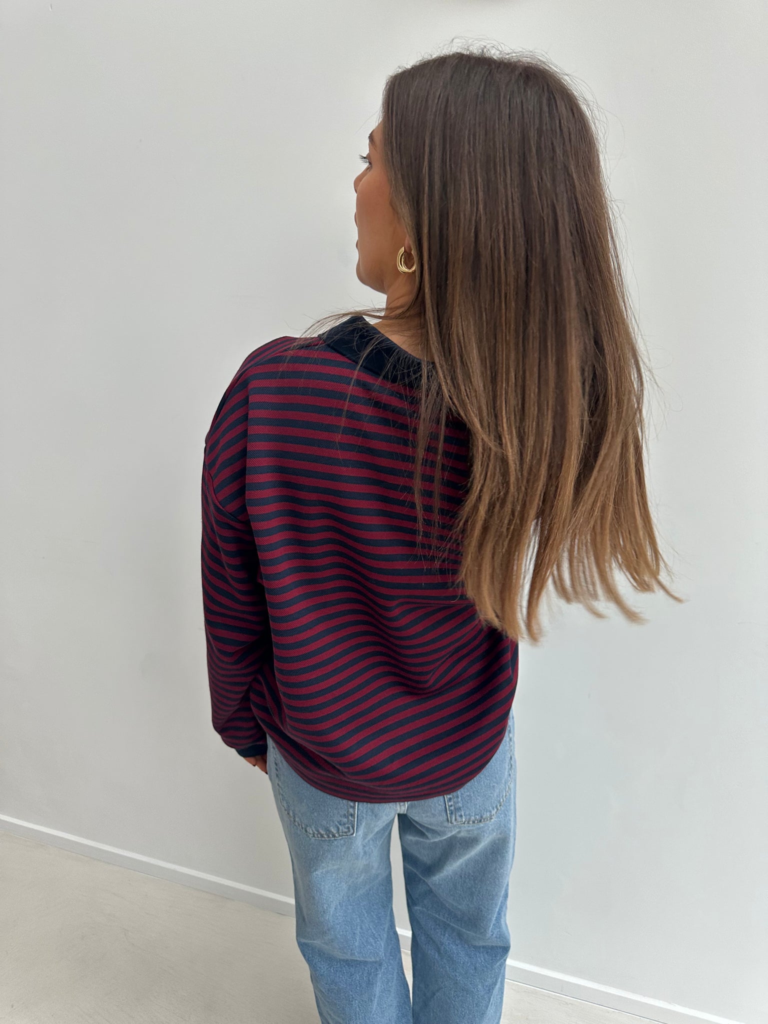 Sara Wide Stripe Polo