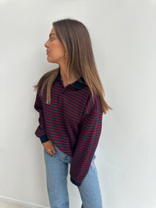 Sara Wide Stripe Polo