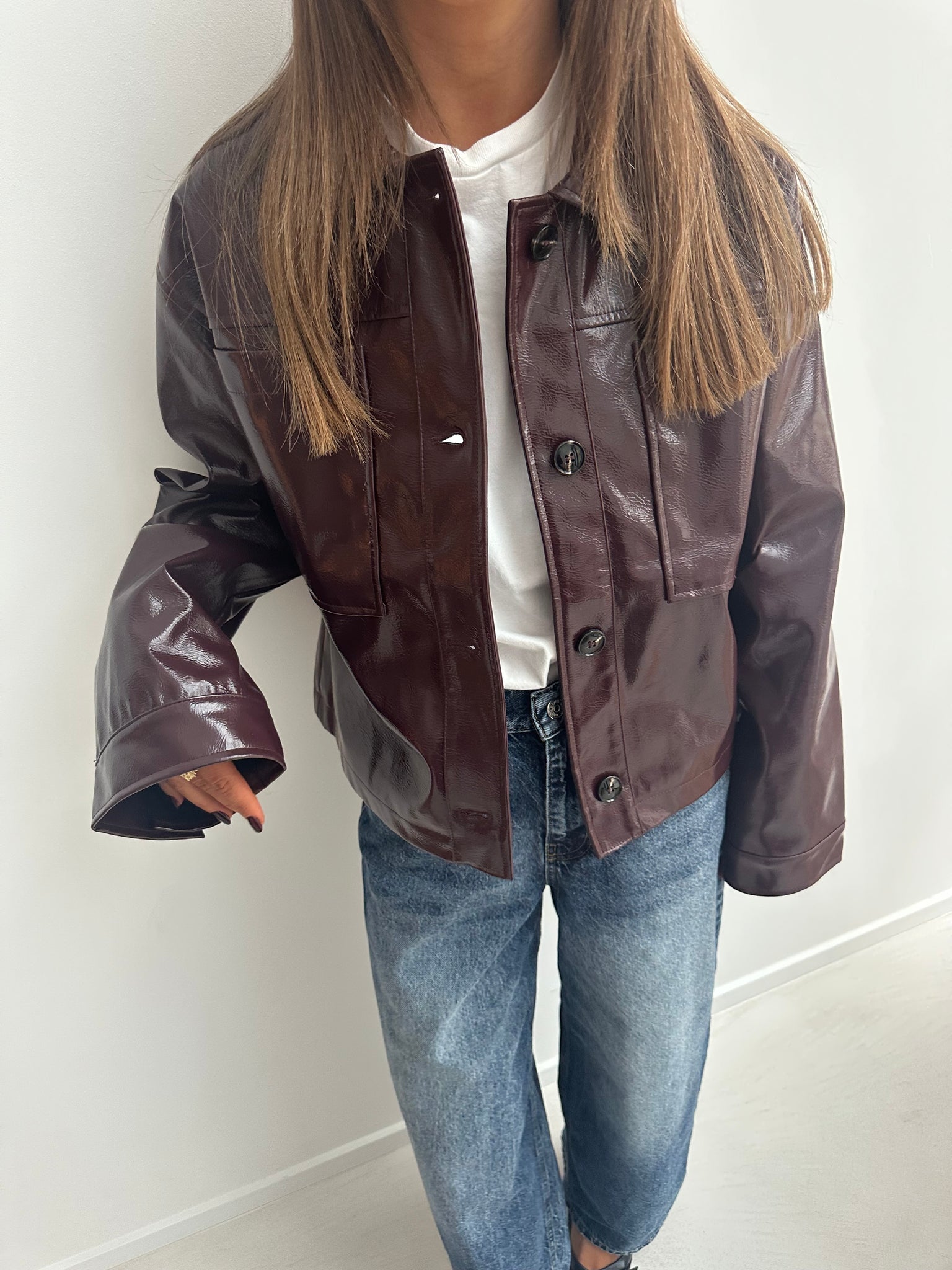 Emilia Patent Jacket