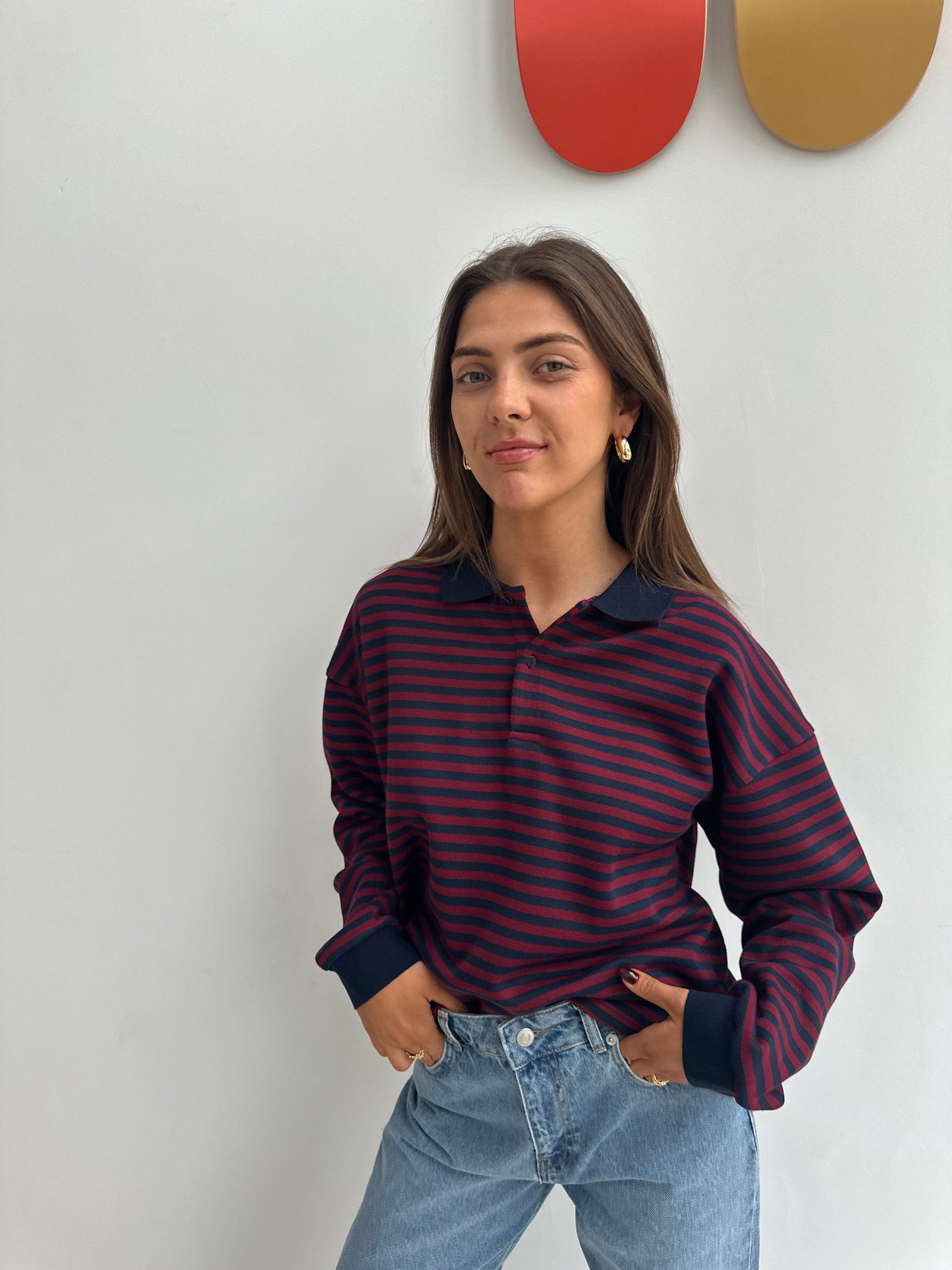 Sara Wide Stripe Polo